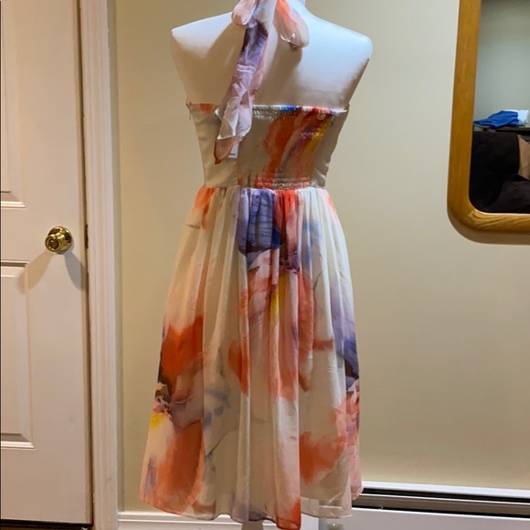 White House Black Market Chiffon Halter Dress - Picture 7 of 9